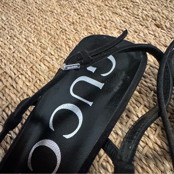 Gucci “Tom” crystal GG sling backs kitten heel size 39.5 - Picture 5 of 6